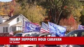 President Trump supporters host caravan through La Crosse, Wisconsin.