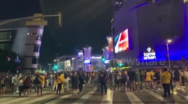 Fans Celebrate Lakers’ NBA Finals win Outside Of Staples Center