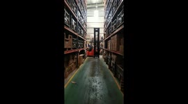 The MHE (Material handling equipment) machine work on the floor