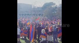 Thousands march to Turkish Consulate in Los Angeles in show of support for Armenia