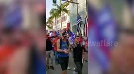 Trump supporters hold rally in Beverly Hills, Los Angeles