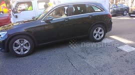 Megamanifestacion en coche para celebrar el dia de la hispanidad