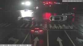 Supercar collides with another after running red light in China