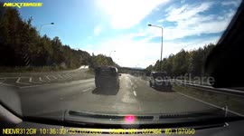UK driver slams on breaks to avoid would-be 'fatal accident' on UK motorway