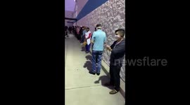 Voters in Georgia wait in line for early voting