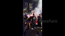 US: Fans Celebrate Lakers’ NBA Championship Outside Of Staples Center In LA, CA 2