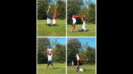 American acrobats spell out important message to