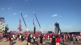 Thousands attend rally as Trump returns to campaign trail