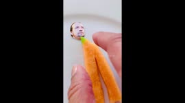 Celebrity  Food Artist Styles Lin Manuel Miranda in Cantaloupe