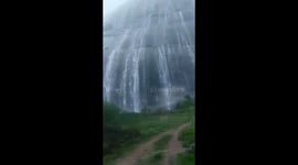 Waterfalls looks like an angle falls in bhuvanagiri