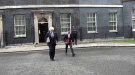 UK PM and ministers arrive for weekly cabinet meeting