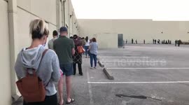 Voters Lined Up For First Day Of Early Voting In Texas