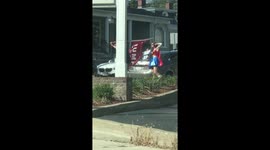 Trump supporters 'Wonder Woman' and 'Mullet Man' harass elderly Biden supporter in Massachusetts