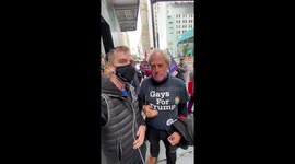 Trump supporters campaign for LGBTQIA rights, World Peace at Trump Tower