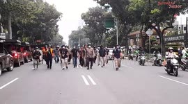 Schoolchildren join march against Omnibus Law in Indonesia