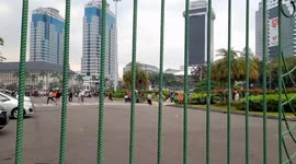 Police and protesters clash in Jakarta, Indonesia
