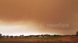 US: Smoky Sky In Larimer County, Colorado After Cameron Peak Fire Flared Up Overnight 7