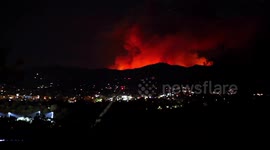 Timelapse Video Of The Zogg Fire Seen From The Hilltop Drive