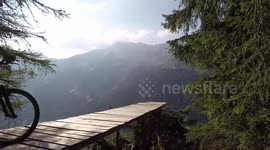 Insane Base Bicycle Jumping In France