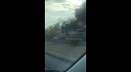 Train and Train Accident, Truck Caught Fire