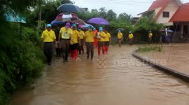 Homes flooded after dam bursts in Thailand