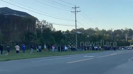US: Long Lines At Day 1 Of Early Voting In North Carolina
