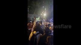 Thailand: Bangkok Protests – Demonstrators Push Out Crowd Control Vehicle In Ratchaprasong