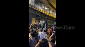 Thailand: Bangkok Protests – Demonstrators Push Out Crowd Control Vehicle In Ratchaprasong 4