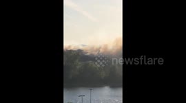 US: Fire Breaks Out At Landfill Near Bondi’s Island In Agawam, MA 2