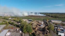 US: Fire Breaks Out At Landfill Near Bondi’s Island In Agawam, MA