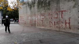 Anti Lockdown graffiti manchester