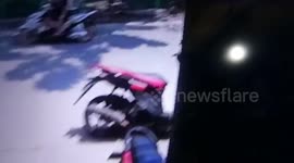 CCTV captures man stealing ornamental fish by putting it into his trouser pocket