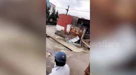 Receding waters reveal devastation in Hyderabad, India as death toll reaches 50