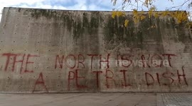 'The north is not a petri dish': Anti-government graffiti appears in Manchester