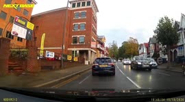 DashCam Footage of woman falling off electric scooter
