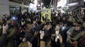Police make arrests and break up crowds as London’s Soho rammed with revellers