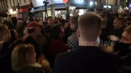 Angry Women Rants In Soho As People Protest Before The Tier 2 Lockdown