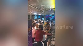 Thai protesters smash subway gate in Bangkok