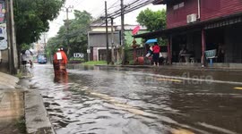 Roads Flooded After Heavy Rain In Bangkok, Thailand