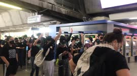 Thai protesters shut down Bangkok train system