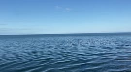 Stunning deep blue Aberystwyth sea
