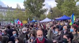 France: Thousands Gather In Paris To Pay Tribute To Samuel Patty