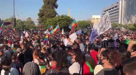 Thousands rally to mark anniversary of inequality protests in Chile