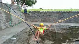 Man rescued after falling into 50-foot-deep well in southern India
