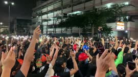 Thailand: Pro-Democracy Protesters Gather Outside Nonthaburi Police Station