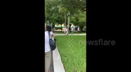 Waiting in line for early voting in Key West, FL