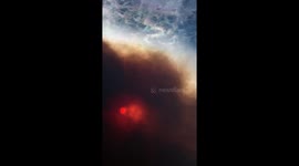 Watch as CalWood fire engulfs residential areas of Colorado as evacuation begins