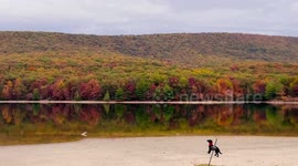 Picturesque autumnal scenes in Flintstone, Maryland
