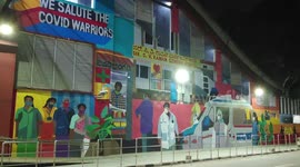 Mural dedicated to COVID warriors, painted by trans women in Southern India