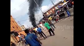 Police station set on fire during clashes in Nigeria